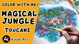 MAGICAL JUNGLE by Johanna Basford | Adult Coloring Book | Toucans | Kaye Art