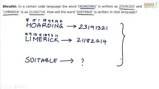 Coding and Decoding Tricks | Additional Example - 6 | Reasoning Ability | TalentSprint Aptitude Prep