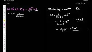 Particular integral - 1 | ONE MARK GUARANTEE