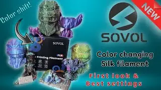 Sovol color change silk filament | Silk printing with sovol color shift silk pla 