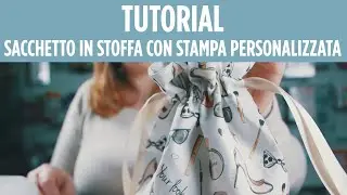 Realizziamo un sacchetto in stoffa con stampa personalizzata.