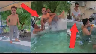 بو شنب غرق القزم في المسبح🏊‍♂️💔🤣