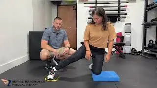 Hamstring and groin sliders in half kneeling