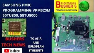 Samsung. How to fix OPEN CELL BROKEN- INTERNAL SHORT? By PMIC VPMS2SM Program. 50TU8000 etc.