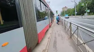 Трамвай "5217 по 55" Петербурга 14-***: 71-631 (УКВЗ) 5217 по №55 (22.08.24)