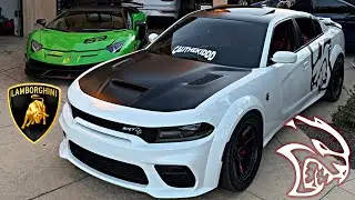 LAMBORGHINI SVJ VS 1000HP HELLCAT REDEYE NIGHTTIME DRIVE POV