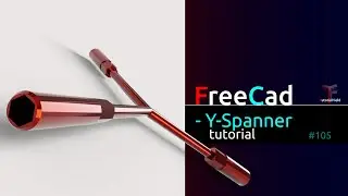 Freecad tutorial - Y-Spanner - Product Design #105