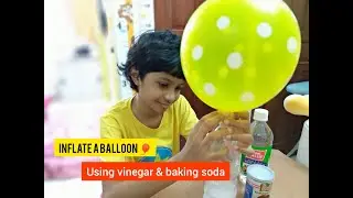 Inflate Balloon with Vinegar & Baking Soda. Kids fun experiments from Maldives