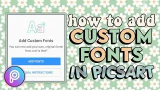 how to add custom fonts on PicsArt || RPW tutorials