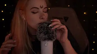 ASMR | soft Blowing & sensitive Unintelligible Whispering - Rain, White Noise