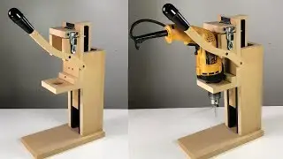 TALADRO DE BANCO CASERO FÁCIL IDEA BRILLANTE - HOMEMADE DRILL PRESS