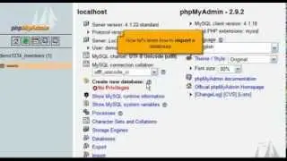 Importing databases and tables with phpMyAdmin