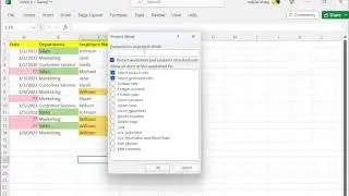 How to lock and protect cells in Excel | Fix and lock background color 