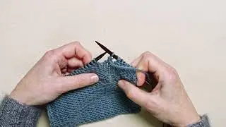 How to do a yarn round needle on a purl row - YRN