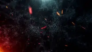 Fire Particles Background with Smoke Black Screen | Smoke Fire Particles