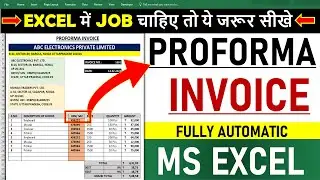 Proforma Invoice 🔥 Automatic Invoice in Excel |  Create invoice bill in excel