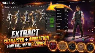FREE FIRE → BLENDER | Extract Character + Animation (Full Tutorial) Rajpoot Editz.