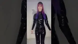 Futuristic Elegance in VINYL CATSUIT ❤️