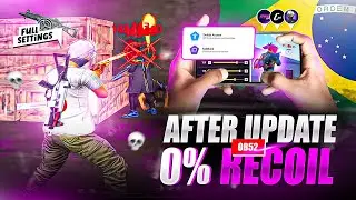 NEW OB52 0% Recoil Sensitivity Free Fire | Best Settings After Update 🇧🇷⚙️