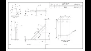Intermediate AutoCAD - Complete Drawing with BOM