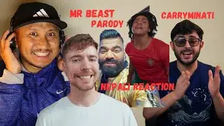 MR BEAST PARODY 🤑 Ft. INDIAN CREATORS | CARRYMINATI ठुलो Yotuber हरु एउटै Video मा Nepali Reaction