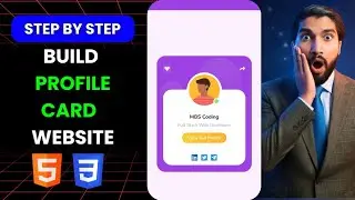 Profile Card with Hover Animations Using HTML & CSS | Responsive Profile UI | HTML & CSS Project