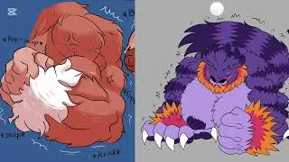 Amy the Werehog vs Blaze the Werecat Transformation Muscle Growth