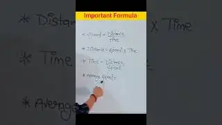 Speed , Distance & Time | Speed , Distance & Time Formula | Formula 