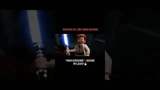 "I have the high ground!" LEGO Anakin vs. Obi-Wan Kenobi #shorts