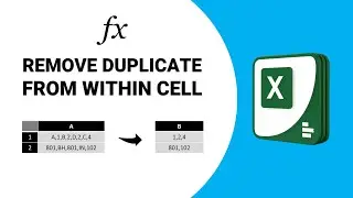 Remove Duplicate Within Cell | Extract Unique Record Within the Cell in Excel