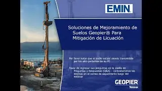 Soluciones de Mejoramiento de Suelos Geopier® para Mitigación de Licuación (Chile-Perú EMIN)