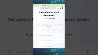 Free tool to create linkedin Carousel