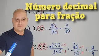 Transformar um número decimal em fração