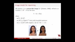 FFT 5/24/21: Demetrio Labate - Image inpainting problem using sparse multiscale representations