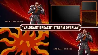 "Valorant Breach" Animated Stream Overlay | Free Animated OBS/Streamlabs Overlay |Free Stream Layout