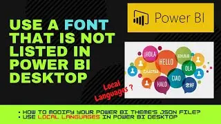 Use a Font that is not listed in Power BI Desktop | Use Local Languages in Power BI Desktop