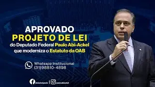 Paulo Abi-Ackel - Projeto que moderniza o estatuto da OAB é aprovado na Câmara dos Deputados