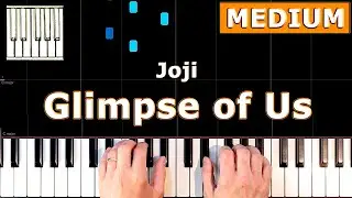 ✅ Joji - Glimpse of Us  - Piano Tutorial MEDIUM