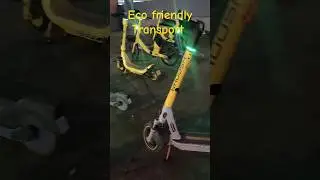 Parade of modern eco friendly transport 
