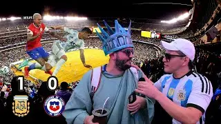 Banderazo #argentino 🇦🇷 contra #chile 🇨🇱 en #newyork 🇺🇸#manhattan ⚽️