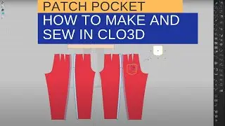 Patch pocket make and sew in CLO3d
