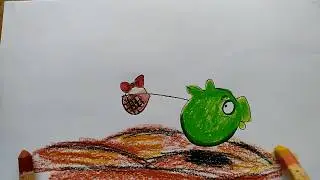 Свиньи из энгри бердз как нарисовать / для детей Bad Piggies / Плохие свиньи # 1