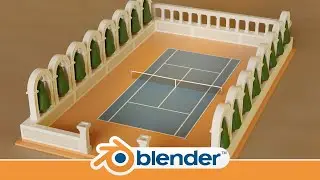 Making a Tennis Court in Blender 2.8
