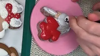 Пряник зайчик с шариками #пряникитуториал, пряникимастеркласс