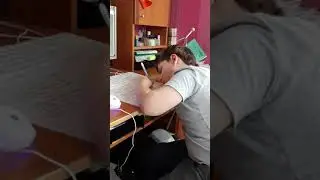 Вот так мы учим уроки на карантине...