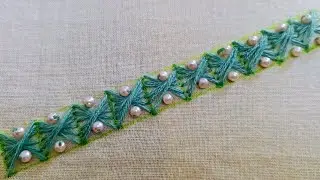 Hand embroidery/ Border embroidery design/ Hand embroidery stitches/ Border embroidery for dress