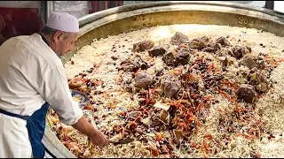 Giant Kabuli Pulao in Afghanistan | 100KG Traditional Pulao with 20KG Premium Meat