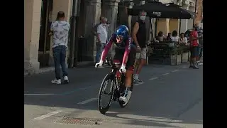 Traguardo del Percorso a crono individuale Donne Elite Bassano-Cittadella