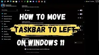 How to Move Taskbar to Left on Windows 11