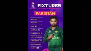 Pakistan Fixtures For Icc World Cup 2023